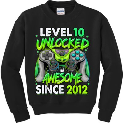 Level 10 Unlocked Awesome 2012 Video Game 10th Birthday Kids Sweatshirt
