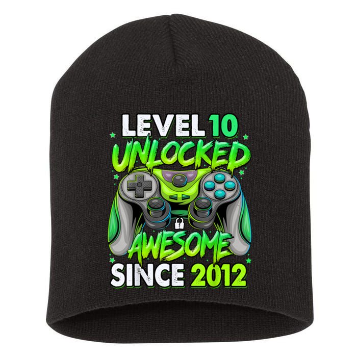 Level 10 Unlocked Awesome 2012 Video Game 10th Birthday Short Acrylic Beanie