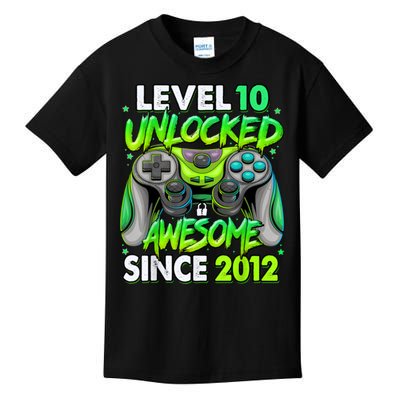 Level 10 Unlocked Awesome 2012 Video Game 10th Birthday Kids T-Shirt