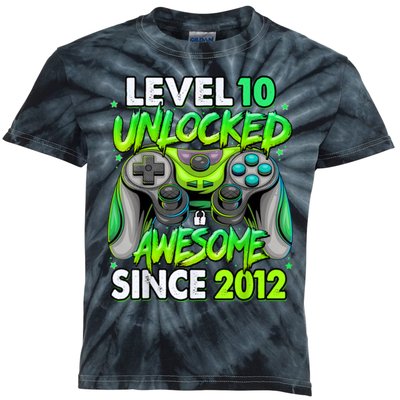 Level 10 Unlocked Awesome 2012 Video Game 10th Birthday Kids Tie-Dye T-Shirt