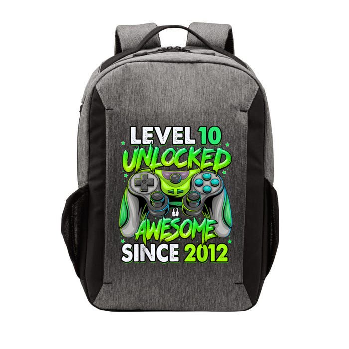 Level 10 Unlocked Awesome 2012 Video Game 10th Birthday Vector Backpack