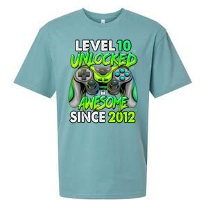 Level 10 Unlocked Awesome 2012 Video Game 10th Birthday Sueded Cloud Jersey T-Shirt