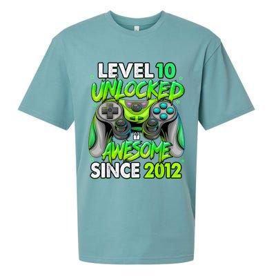 Level 10 Unlocked Awesome 2012 Video Game 10th Birthday Sueded Cloud Jersey T-Shirt