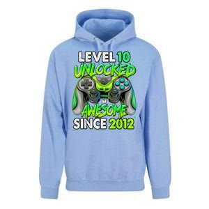 Level 10 Unlocked Awesome 2012 Video Game 10th Birthday Unisex Surf Hoodie