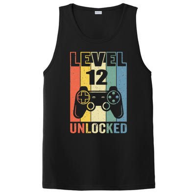 Level 12 Unlocked Funny Video Gamer 12th Birthday Gift PosiCharge Competitor Tank