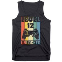 Level 12 Unlocked Funny Video Gamer 12th Birthday Gift Tank Top