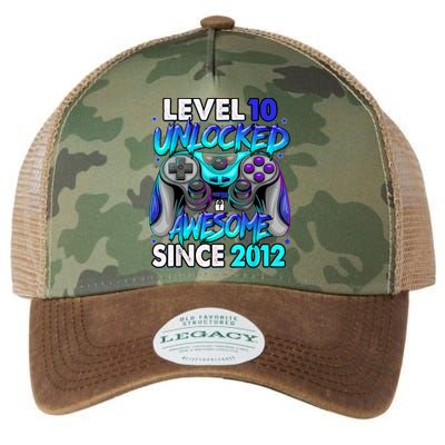 Level 10 Unlocked Awesome 2012 Cute 10th Birthday Legacy Tie Dye Trucker Hat