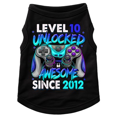 Level 10 Unlocked Awesome 2012 Cute 10th Birthday Doggie Tank