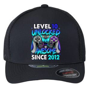 Level 10 Unlocked Awesome 2012 Cute 10th Birthday Flexfit Unipanel Trucker Cap