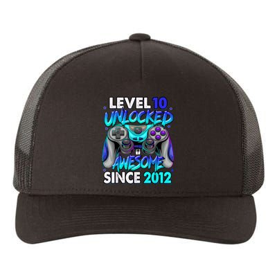 Level 10 Unlocked Awesome 2012 Cute 10th Birthday Yupoong Adult 5-Panel Trucker Hat