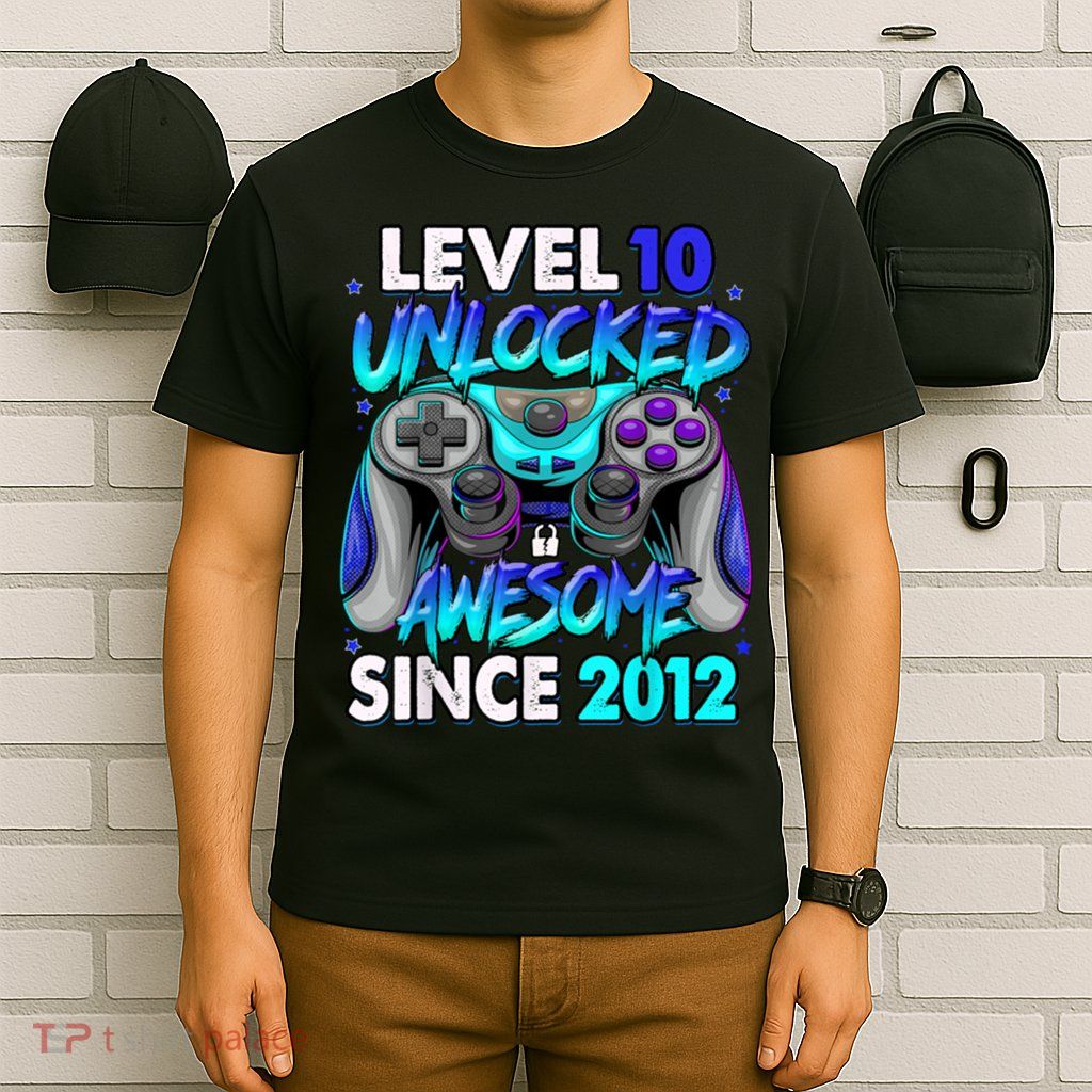 Level 10 Unlocked Awesome 2012 Cute 10th Birthday T-Shirt