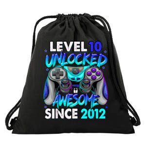 Level 10 Unlocked Awesome 2012 Cute 10th Birthday Drawstring Bag