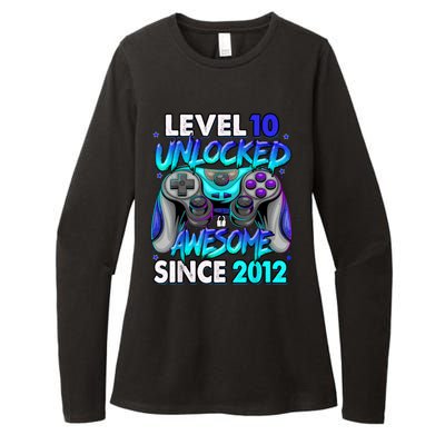 Level 10 Unlocked Awesome 2012 Cute 10th Birthday Womens CVC Long Sleeve Shirt