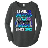 Level 10 Unlocked Awesome 2012 Cute 10th Birthday Women's Perfect Tri Tunic Long Sleeve Shirt