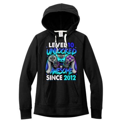 Level 10 Unlocked Awesome 2012 Cute 10th Birthday Women's Fleece Hoodie