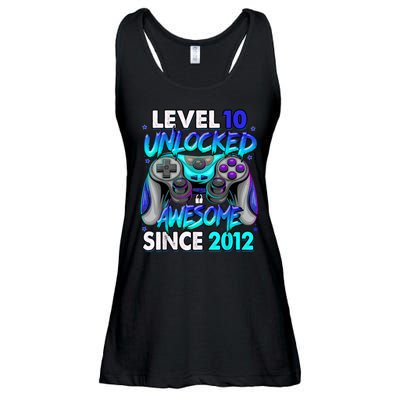 Level 10 Unlocked Awesome 2012 Cute 10th Birthday Ladies Essential Flowy Tank