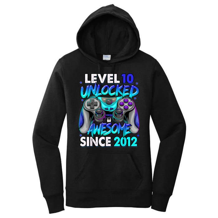 Level 10 Unlocked Awesome 2012 Cute 10th Birthday Women's Pullover Hoodie