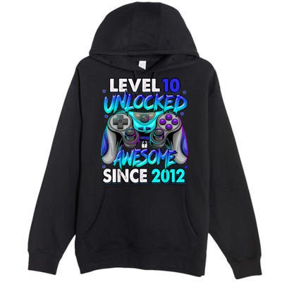 Level 10 Unlocked Awesome 2012 Cute 10th Birthday Premium Pullover Hoodie