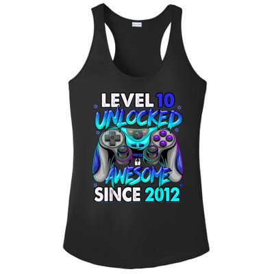 Level 10 Unlocked Awesome 2012 Cute 10th Birthday Ladies PosiCharge Competitor Racerback Tank