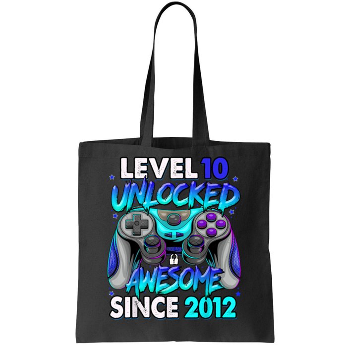 Level 10 Unlocked Awesome 2012 Cute 10th Birthday Tote Bag