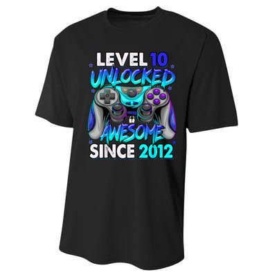 Level 10 Unlocked Awesome 2012 Cute 10th Birthday Performance Sprint T-Shirt