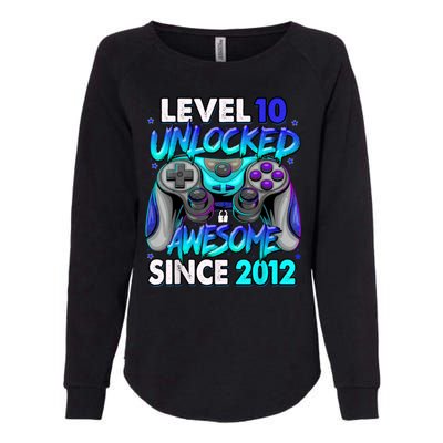 Level 10 Unlocked Awesome 2012 Cute 10th Birthday Womens California Wash Sweatshirt