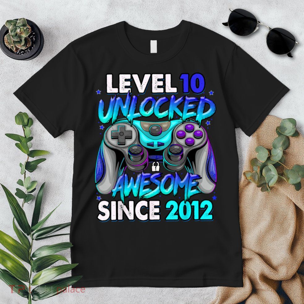 Level 10 Unlocked Awesome 2012 Cute 10th Birthday Premium T-Shirt