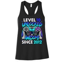 Level 10 Unlocked Awesome 2012 Cute 10th Birthday Women's Racerback Tank