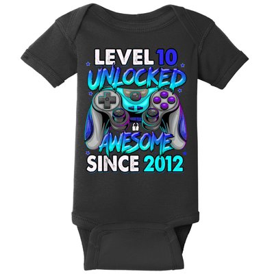 Level 10 Unlocked Awesome 2012 Cute 10th Birthday Baby Bodysuit