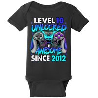 Level 10 Unlocked Awesome 2012 Cute 10th Birthday Baby Bodysuit