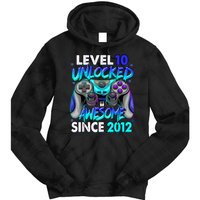 Level 10 Unlocked Awesome 2012 Cute 10th Birthday Tie Dye Hoodie