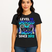 Level 10 Unlocked Awesome 2012 Cute 10th Birthday Womens T-Shirt
