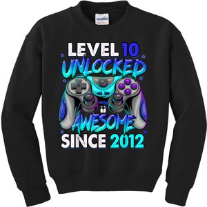 Level 10 Unlocked Awesome 2012 Cute 10th Birthday Kids Sweatshirt