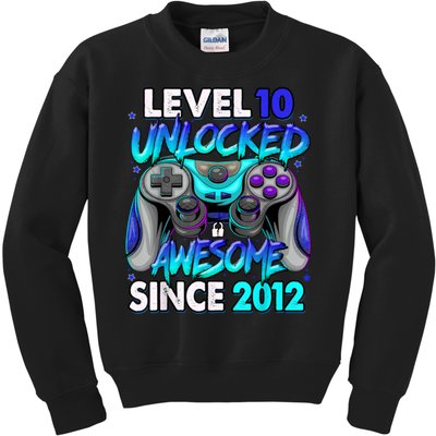 Level 10 Unlocked Awesome 2012 Cute 10th Birthday Kids Sweatshirt