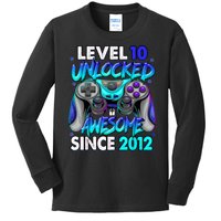 Level 10 Unlocked Awesome 2012 Cute 10th Birthday Kids Long Sleeve Shirt