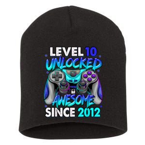 Level 10 Unlocked Awesome 2012 Cute 10th Birthday Short Acrylic Beanie