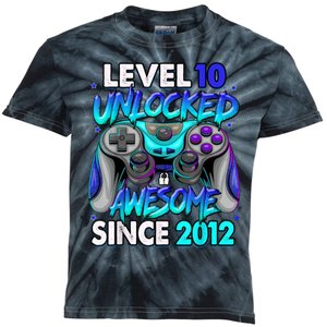 Level 10 Unlocked Awesome 2012 Cute 10th Birthday Kids Tie-Dye T-Shirt