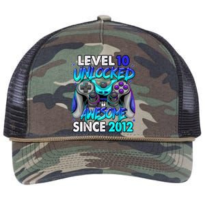 Level 10 Unlocked Awesome 2012 Cute 10th Birthday Retro Rope Trucker Hat Cap