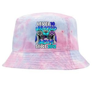 Level 10 Unlocked Awesome 2012 Cute 10th Birthday Tie-Dyed Bucket Hat