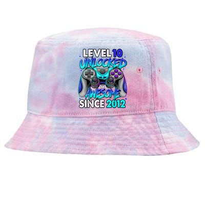 Level 10 Unlocked Awesome 2012 Cute 10th Birthday Tie-Dyed Bucket Hat