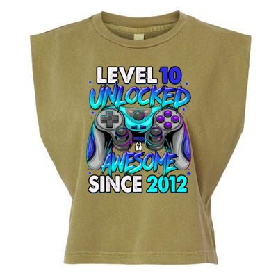 Level 10 Unlocked Awesome 2012 Cute 10th Birthday Garment-Dyed Women's Muscle Tee