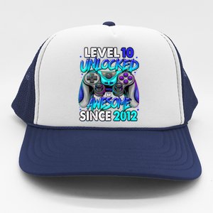 Level 10 Unlocked Awesome 2012 Cute 10th Birthday Trucker Hat