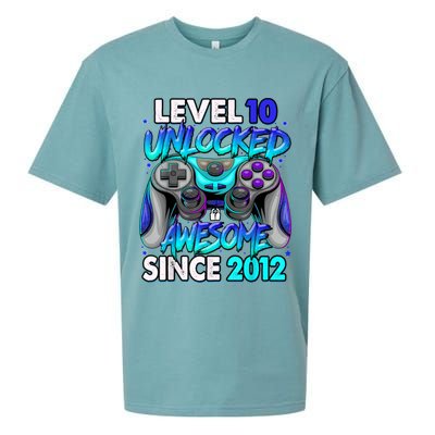 Level 10 Unlocked Awesome 2012 Cute 10th Birthday Sueded Cloud Jersey T-Shirt