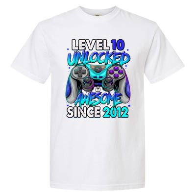 Level 10 Unlocked Awesome 2012 Cute 10th Birthday Garment-Dyed Heavyweight T-Shirt