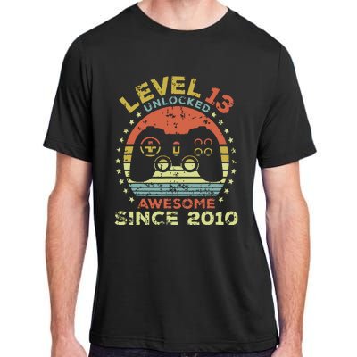 Level 13 Unlocked Awesome Since 2010 13th Birthday Gaming Adult ChromaSoft Performance T-Shirt