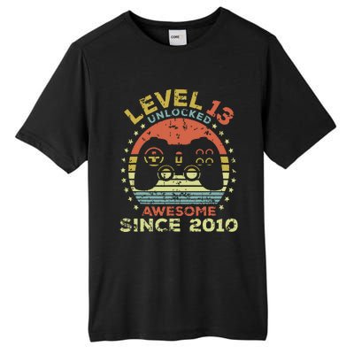 Level 13 Unlocked Awesome Since 2010 13th Birthday Gaming Tall Fusion ChromaSoft Performance T-Shirt