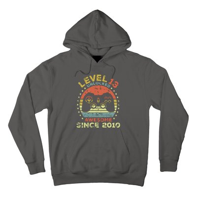 Level 13 Unlocked Awesome Since 2010 13th Birthday Gaming Hoodie