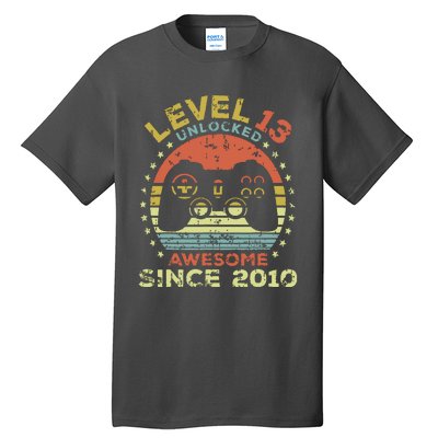 Level 13 Unlocked Awesome Since 2010 13th Birthday Gaming Tall T-Shirt