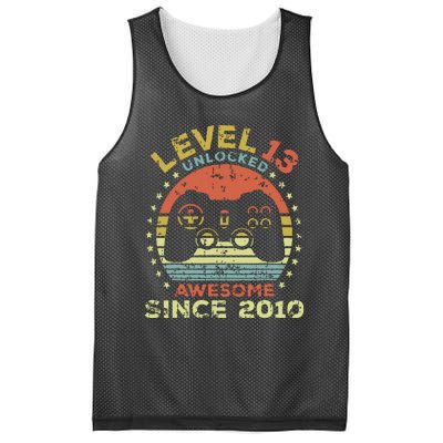 Level 13 Unlocked Awesome Since 2010 13th Birthday Gaming Mesh Reversible Basketball Jersey Tank