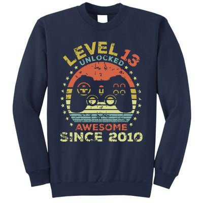 Level 13 Unlocked Awesome Since 2010 13th Birthday Gaming Sweatshirt